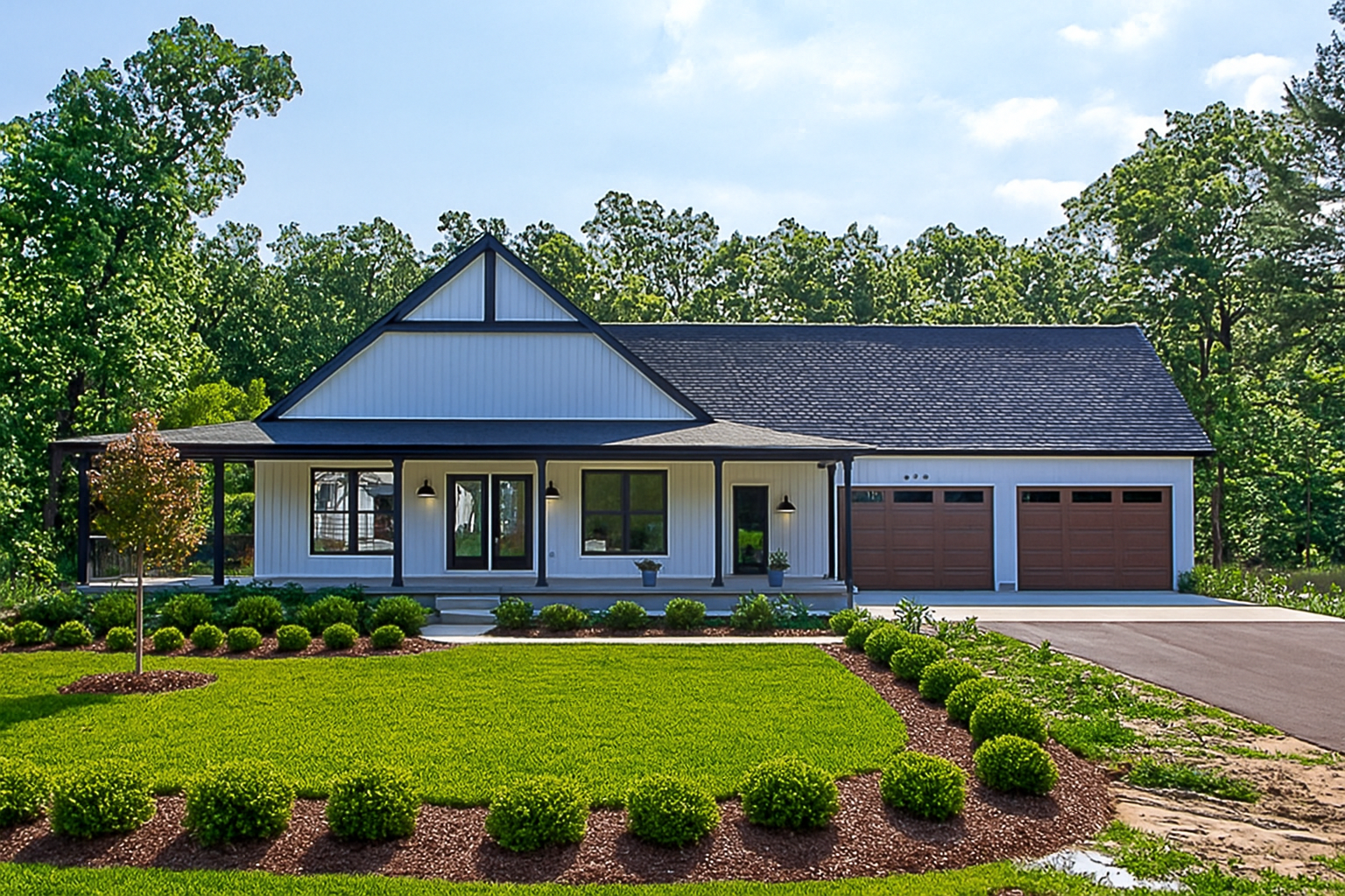 Modern Farmhouse in Lush Greenery